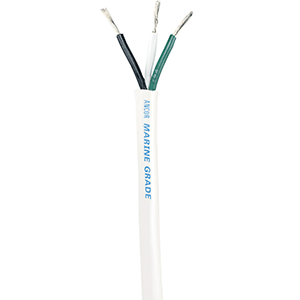 Ancor White Triplex Cable - 12/3 AWG - Round - 100