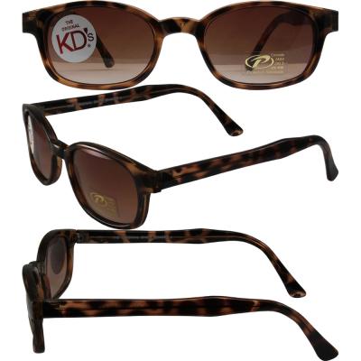 KD Original KDs Dark Tortoise Amber Polarized Motorcycle Sunglasses With Pouch