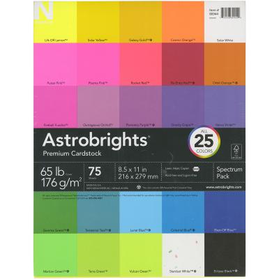 NEW! Neehan Astrobrights Spectrum Cardstock 8.5'X11' 75/Pkg-25 Color
