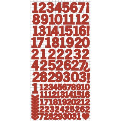 Number Stickers 6'X12'-Red - Case Pack of 5