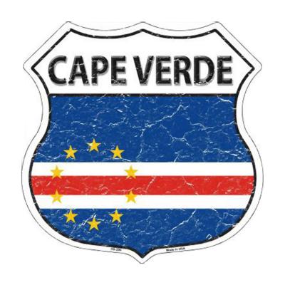Cape Verde Country Flag Highway Shield Metal Sign HS-206