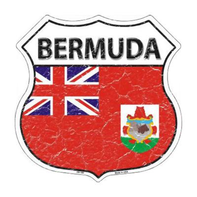 Bermuda Country Flag Highway Shield Metal Sign HS-189