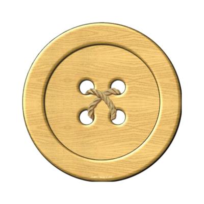 Smart Blonde Wooden Button Novelty Metal Circular Sign C-567