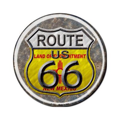 Smart Blonde New Mexico Route 66 Novelty Metal Circular Sign C-522