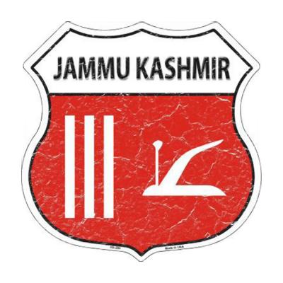 Jammu Kashmir Country Flag Highway Shield Metal Sign HS-289