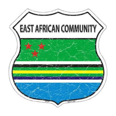 East Africa Community Country Flag Highway Shield Metal Sign HS-237