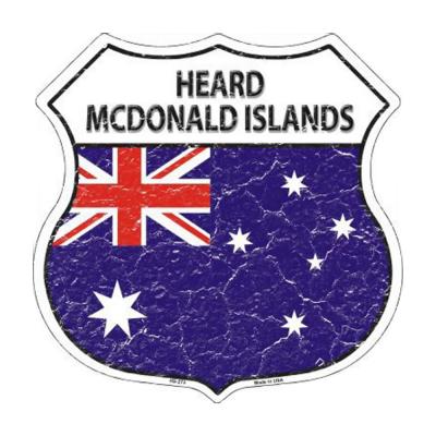 Heard Mcdonald Islands Country Flag Highway Shield Metal Sign HS-273