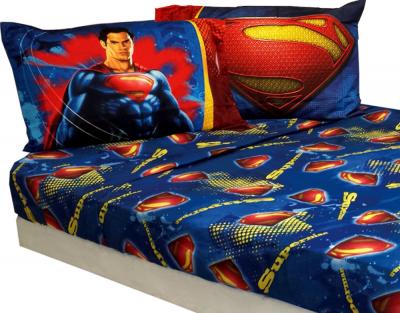 10 DC Comics Superman Man of Steel Full Bed Sheet Sets