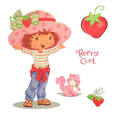 10 Strawberry Shortcake Berry Cool Wall Sticker Sets