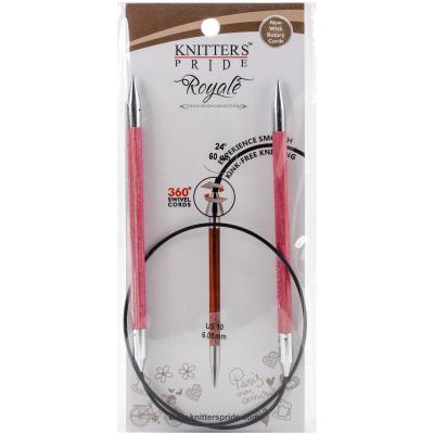 Knitters Pride-Royale Fixed Circular Needles 24'-Size 10/6mm