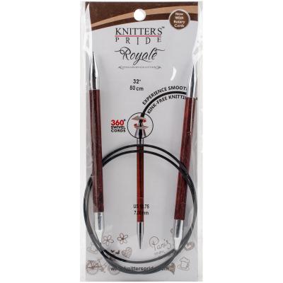 Knitters Pride-Royale Fixed Circular Needles 32'-Size 10.75/7mm