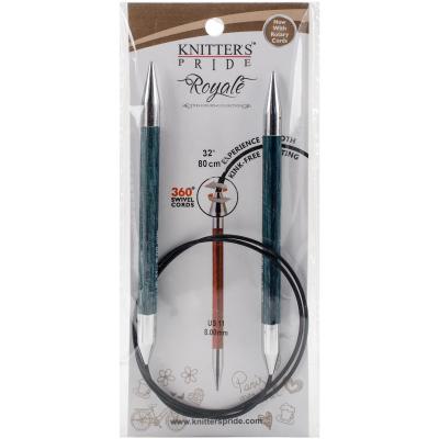 Knitters Pride-Royale Fixed Circular Needles 32'-Size 11/8mm
