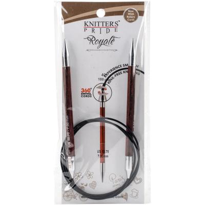 Knitters Pride-Royale Fixed Circular Needles 40'-Size 10.75/7mm