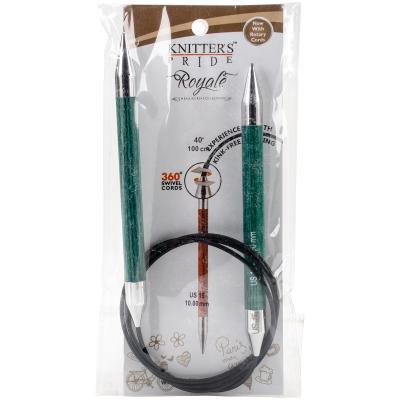 Knitters Pride-Royale Fixed Circular Needles 40'-Size 15/10mm