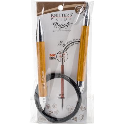 Knitters Pride-Royale Fixed Circular Needles 47'-Size 17/12mm