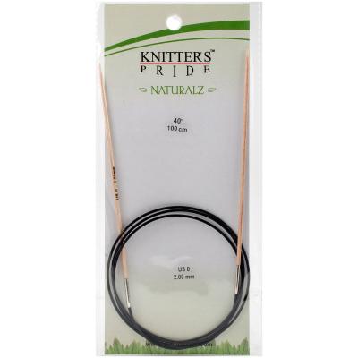Knitters Pride-Naturalz Fixed Circular Needles 40'-Size 0/2mm