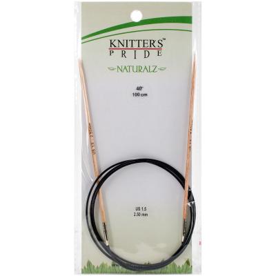 Knitters Pride-Naturalz Fixed Circular Needles 40'-Size 1.5/2.5mm