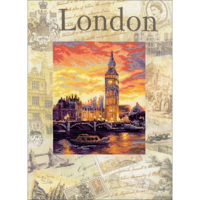 RIOLIS Stamped Cross Stitch Kit 11.75''X15.75''-Cities Of The World: London (14 Count)