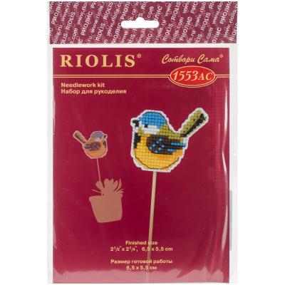 RIOLIS Plastic Canvas Kit 2.5'X2'-Little Birdie Planter Stick (10 Count)