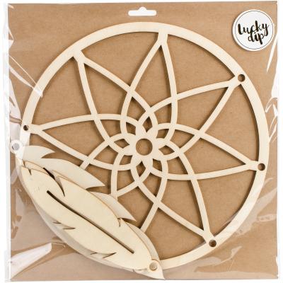 Lucky Dip Wood Flourish-Dream Catcher 9.75'X9.75'