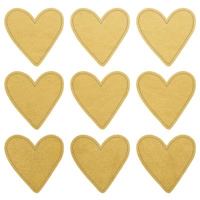 Lucky Dip Foil Stickers 4'X4' 3/Pkg-Gold Hearts