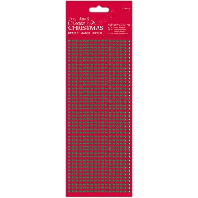 Papermania Create Christmas Adhesive Stones 1530/Pkg-Green