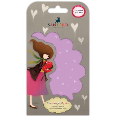 Santoro Kori Kumi Decoupage Paper 3/Pkg-The Gift Of Friendship