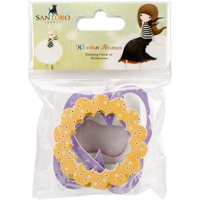 Santoro Kori Kumi Laser-Cut Wooden Shapes 8/Pkg-Frames, 4 Designs/2 Each