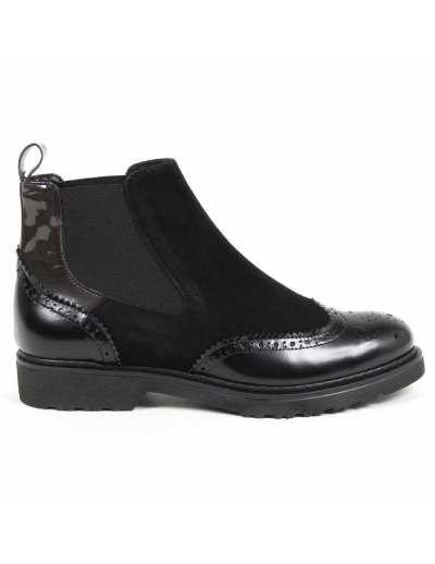 V 1969 Italia Womens Ankle Boot 3007 ABRASIVATO NERO