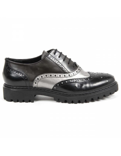 V 1969 Italia Womens Oxford Shoe 5135 ABRASIVATO NERO