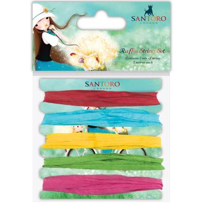 Santoro Kori Kumi Raffia String 1m 5/Pkg-