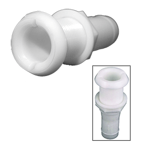 Perko 1-1/8' Thru-Hull Fitting f/Hose Narrow Flange - Plastic