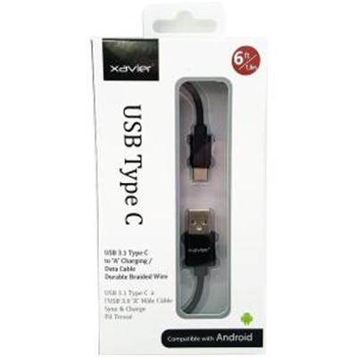 6 USB C M to USB A M Cbl Blk