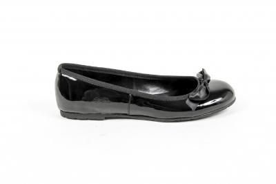 V 1969 Italia Womens Ballerina E08 VERNICE NERO NASTRO