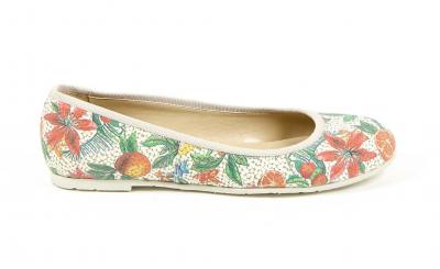 V 1969 Italia Womens Ballerina E08 TESSUTO FIORI