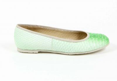 V 1969 Italia Womens Ballerina E08 PITONE VERDE