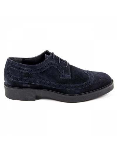 V 1969 Italia Womens Brogue Shoe B1670 VELOUR BLUE