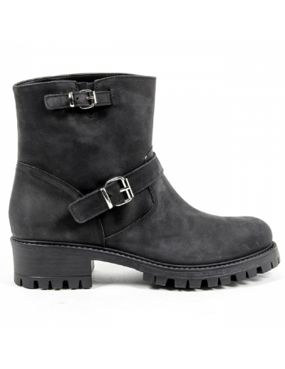 V 1969 Italia Womens Short Boot B1441 NABUK NERO
