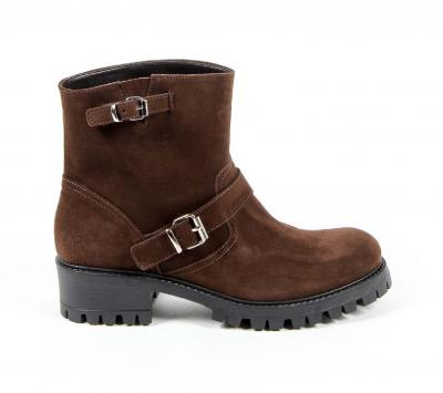 V 1969 Italia Womens Short Boot B1441 VELOUR MARRONE