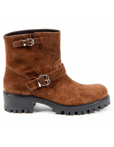 V 1969 Italia Womens Short Boot B1441 VELOUR RUST