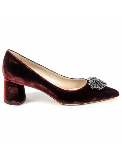 V 1969 Italia Womens Pump 3109244 VELLUTO BORDEAUX