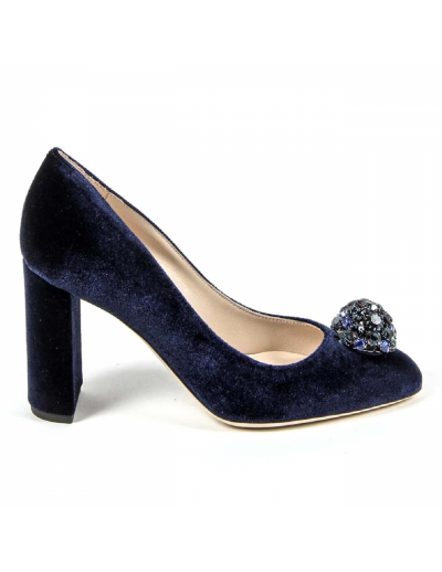 V 1969 Italia Womens Pump 3102045 VELLUTO BLU ROYAL