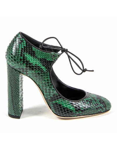 V 1969 Italia Womens Lace Up Pump 3111302 PITONE VERDE
