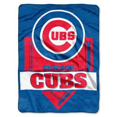 Cubs OFFICIAL Major League Baseball, 'Home Plate' 60'x 80' Raschel Throw  by The Northwest Company