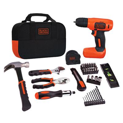 BD Crdlss Drill 8v & Tool Kit