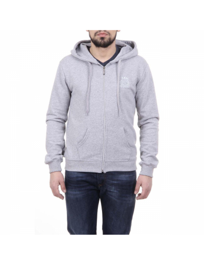 V 1969 Italia Mens Hoodie With Zip ART. 4468 LIGHT GREY