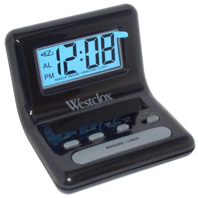 LCD Black Bedside Alarm Clock