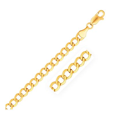 5.3mm 10k Yellow Gold Curb Chain