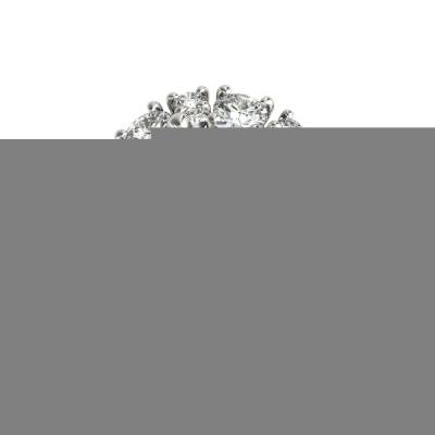 14k White Gold Antique Style Halo Round Diamond Engagement Ring (2 cttw)