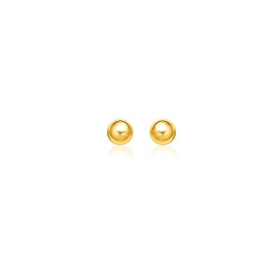 10k Yellow Gold Round Stud Earrings (6.0 mm)
